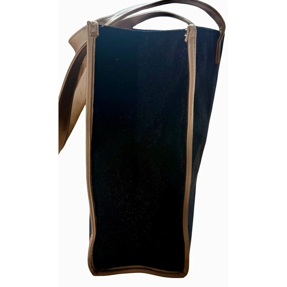 Jimmy Choo Parfums Tote‎ Black Velvet Gold Trim and sparkle Large Shopper Bag